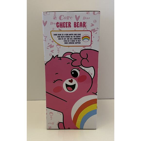 Care Bears Plush Pink Cheer Bear 14 Inch Rainbow Huggable Stuffed Animal Toy NEW - Picture 4 of 5